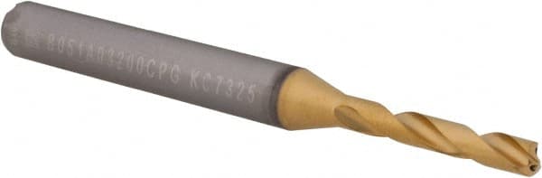 Kennametal - 3.2mm 140° Spiral Flute Solid Carbide Screw Machine Drill Bit - Eagle Tool & Supply