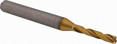 Kennametal - #30 140° Spiral Flute Solid Carbide Screw Machine Drill Bit - Multilayer TiAlN Finish, Right Hand Cut, 20mm Flute Length, 62mm OAL, Standard Point, Straight Shank, Through Coolant - Eagle Tool & Supply