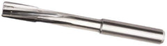 Kennametal - 5.5mm Carbide-Tipped 4 Flute Chucking Reamer - Helical Flute, 6mm Straight Shank, 12mm Flute Length, 74mm OAL - Eagle Tool & Supply