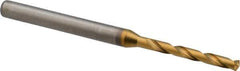 Kennametal - #40 140° Solid Carbide Jobber Drill - Multilayer TiAlN Finish, Right Hand Cut, Spiral Flute, Straight Shank, 58mm OAL, Standard Point - Eagle Tool & Supply