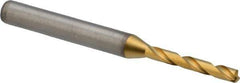 Kennametal - 3.3mm 140° Solid Carbide Jobber Drill - Multilayer TiAlN Finish, Right Hand Cut, Spiral Flute, Straight Shank, 66mm OAL, Standard Point - Eagle Tool & Supply