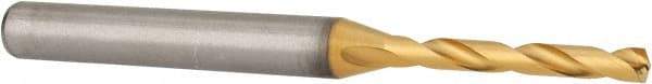 Kennametal - 3.2mm 140° Solid Carbide Jobber Drill - Multilayer TiAlN Finish, Right Hand Cut, Spiral Flute, Straight Shank, 66mm OAL, Standard Point - Eagle Tool & Supply