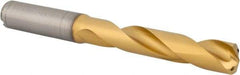 Kennametal - 33/64" 140° Solid Carbide Jobber Drill - Multilayer TiAlN Finish, Right Hand Cut, Spiral Flute, Straight Shank, 124mm OAL, Standard Point - Eagle Tool & Supply