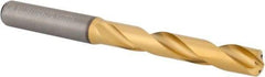 Kennametal - 9mm 140° Solid Carbide Jobber Drill - Multilayer TiAlN Finish, Right Hand Cut, Spiral Flute, Straight Shank, 103mm OAL, Standard Point - Eagle Tool & Supply
