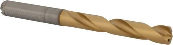 Kennametal - 5/16" 140° Solid Carbide Jobber Drill - Multilayer TiAlN Finish, Right Hand Cut, Spiral Flute, Straight Shank, 91mm OAL, Standard Point - Eagle Tool & Supply