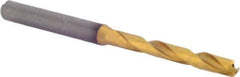 Kennametal - #11 140° Solid Carbide Jobber Drill - Multilayer TiAlN Finish, Right Hand Cut, Spiral Flute, Straight Shank, 82mm OAL, Standard Point - Eagle Tool & Supply