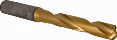 Kennametal - 31/64" 140° Solid Carbide Jobber Drill - Multilayer TiAlN Finish, Right Hand Cut, Spiral Flute, Straight Shank, 124mm OAL, Standard Point - Eagle Tool & Supply