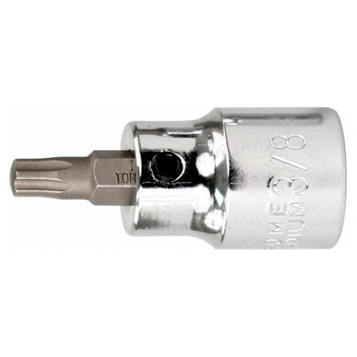 Torx Bit Socket 3/8″ Square Drive with 1/4″ Replaceable Hex Bit T27 × 42 mm Overall Length - Eagle Tool & Supply