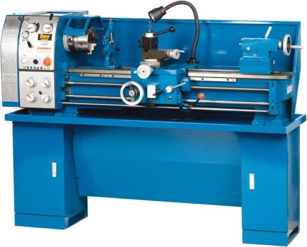 Enco - 13" Swing, 40" Between Centers, 110/220 Volt, Single Phase Bench Lathe - 5MT Taper, 1-1/2 hp, 65 to 1,810 RPM, 1-1/2" Bore Diam, 750mm Deep x 580mm High x 1,676mm Long - Eagle Tool & Supply