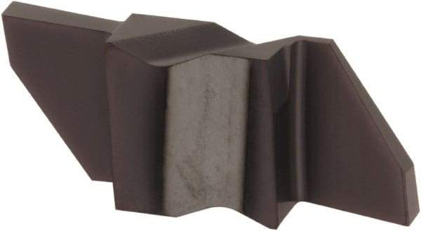 Tool-Flo - 3047FLGP Grade AC3, 0.047" Cutting Width Carbide Grooving Insert - 0.075" Max Depth of Cut, Right Hand, .005 to .010" Corner Radius, AlTiN Finish - Eagle Tool & Supply