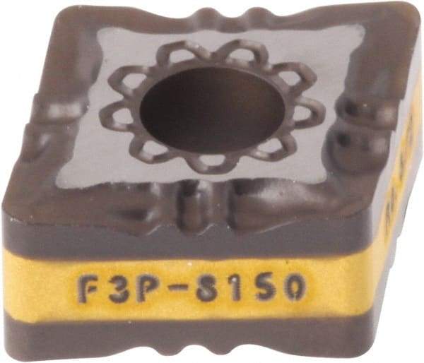 Iscar - CNMG332 F3P Grade IC8150 Carbide Turning Insert - TiCN/Al2O3/TiCN/TiN Finish, 80° Diamond, 3/8" Inscr Circle, 3/16" Thick, 1/32" Corner Radius - Eagle Tool & Supply