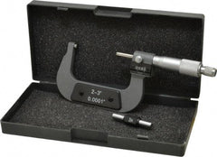 Value Collection - 2 to 3" Range, 0.0001" Graduation, Mechanical Outside Micrometer - Ratchet Stop Thimble, Digital Counter - Eagle Tool & Supply