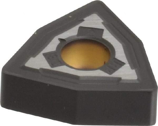 Kennametal - WNMG432 RP Grade KCK20 Carbide Turning Insert - TiCN/Al2O3 Finish, 80° Trigon, 1/2" Inscr Circle, 3/16" Thick, 1/32" Corner Radius - Eagle Tool & Supply