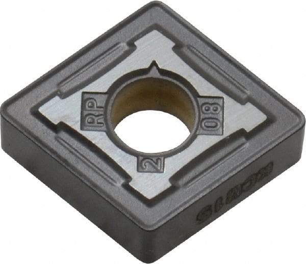Kennametal - CNMG432 RP Grade KCM15 Carbide Turning Insert - TiCN/Al2O3 Finish, 80° Diamond, 1/2" Inscr Circle, 3/16" Thick, 1/32" Corner Radius - Eagle Tool & Supply