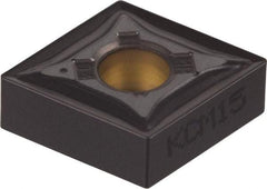 Kennametal - CNMG643 MP Grade KCM25 Carbide Turning Insert - TiN/TiCN/Al2O3 Finish, 80° Diamond, 3/4" Inscr Circle, 1/4" Thick, 3/64" Corner Radius - Eagle Tool & Supply