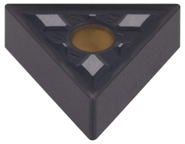 Kennametal - TNMG332 UP Grade KCM15 Carbide Turning Insert - TiCN/Al2O3 Finish, 60° Triangle, 3/8" Inscr Circle, 3/16" Thick, 1/32" Corner Radius - Eagle Tool & Supply
