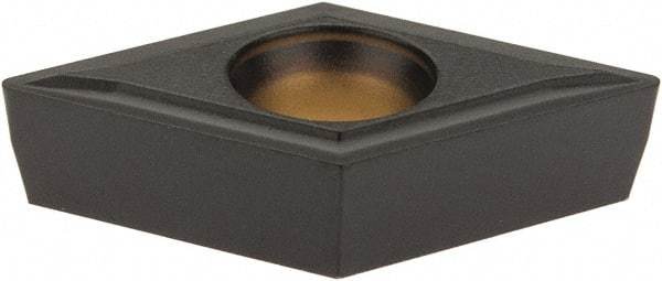 Kennametal - DCMT32.51 LF Grade KCM25 Carbide Turning Insert - TiN/TiCN/Al2O3 Finish, 55° Diamond, 3/8" Inscr Circle, 5/32" Thick, 1/64" Corner Radius - Eagle Tool & Supply