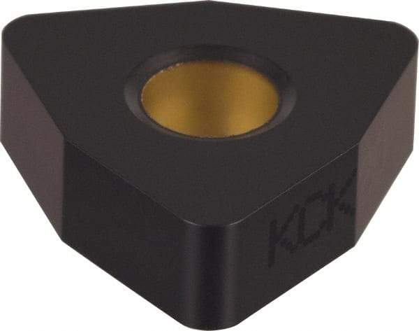 Kennametal - WNMA432 Grade KCK20 Carbide Turning Insert - TiCN/Al2O3 Finish, 80° Trigon, 1/2" Inscr Circle, 3/16" Thick, 1/32" Corner Radius - Eagle Tool & Supply