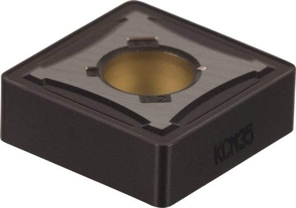 Kennametal - SNMG433 RP Grade KCP10 Carbide Turning Insert - TiCN/Al2O3 Finish, 90° Square, 1/2" Inscr Circle, 3/16" Thick, 3/64" Corner Radius - Eagle Tool & Supply