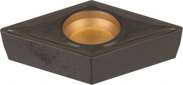 Kennametal - DCMT32.51 FP Grade KCP10 Carbide Turning Insert - TiCN/Al2O3 Finish, 55° Diamond, 3/8" Inscr Circle, 5/32" Thick, 1/64" Corner Radius - Eagle Tool & Supply