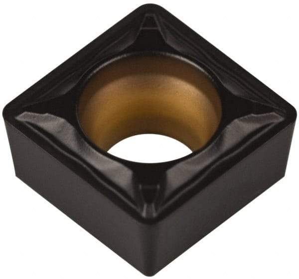 Kennametal - SCMT32.52 FP Grade KCP10 Carbide Turning Insert - TiCN/Al2O3 Finish, 90° Square, 3/8" Inscr Circle, 5/32" Thick, 1/32" Corner Radius - Eagle Tool & Supply