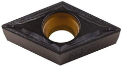 Kennametal - DCMT32.51 FP Grade KCP25 Carbide Turning Insert - TiCN/Al2O3 Finish, 55° Diamond, 3/8" Inscr Circle, 5/32" Thick, 1/64" Corner Radius - Eagle Tool & Supply