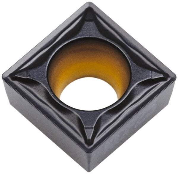 Kennametal - SCMT32.51 FP Grade KCP25 Carbide Turning Insert - TiCN/Al2O3 Finish, 90° Square, 3/8" Inscr Circle, 5/32" Thick, 1/64" Corner Radius - Eagle Tool & Supply