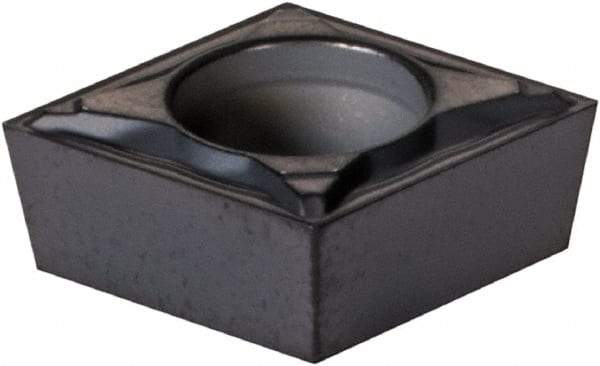 Kennametal - CCMT32.50.5 FP Grade KCU10 Carbide Turning Insert - TiAlN Finish, 80° Diamond, 3/8" Inscr Circle, 5/32" Thick, 0.0079" Corner Radius - Eagle Tool & Supply