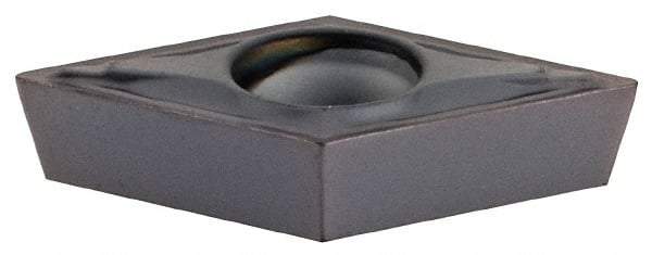 Kennametal - DCMT21.50.5 FP Grade KCU10 Carbide Turning Insert - TiAlN Finish, 55° Diamond, 1/4" Inscr Circle, 3/32" Thick, 0.0079" Corner Radius - Eagle Tool & Supply