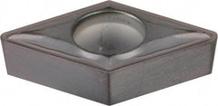 Kennametal - DCMT32.52 FP Grade KCU10 Carbide Turning Insert - TiAlN Finish, 55° Diamond, 3/8" Inscr Circle, 5/32" Thick, 1/32" Corner Radius - Eagle Tool & Supply