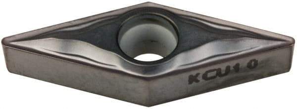Kennametal - VBMT221 FP Grade KCU10 Carbide Turning Insert - TiAlN Finish, 35° Diamond, 1/4" Inscr Circle, 1/8" Thick, 1/64" Corner Radius - Eagle Tool & Supply
