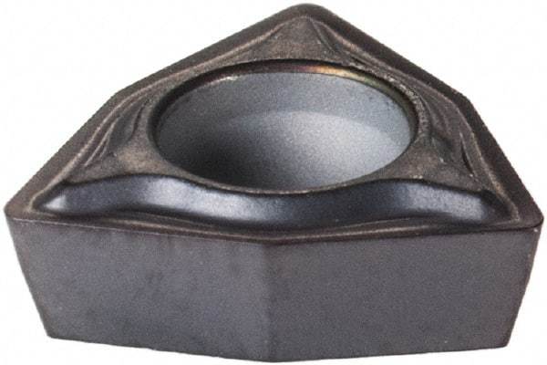 Kennametal - WPMT21.51 FP Grade KC5010 Carbide Turning Insert - TiAlN Finish, 80° Trigon, 1/4" Inscr Circle, 3/32" Thick, 1/64" Corner Radius - Eagle Tool & Supply