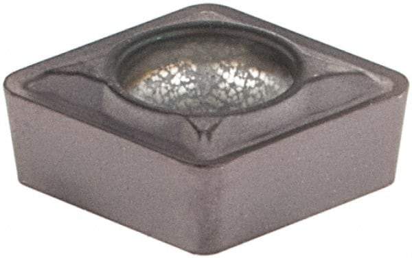 Kennametal - CCMT21.52 FP Grade KCU25 Carbide Turning Insert - TiAlN Finish, 80° Diamond, 1/4" Inscr Circle, 3/32" Thick, 1/32" Corner Radius - Eagle Tool & Supply