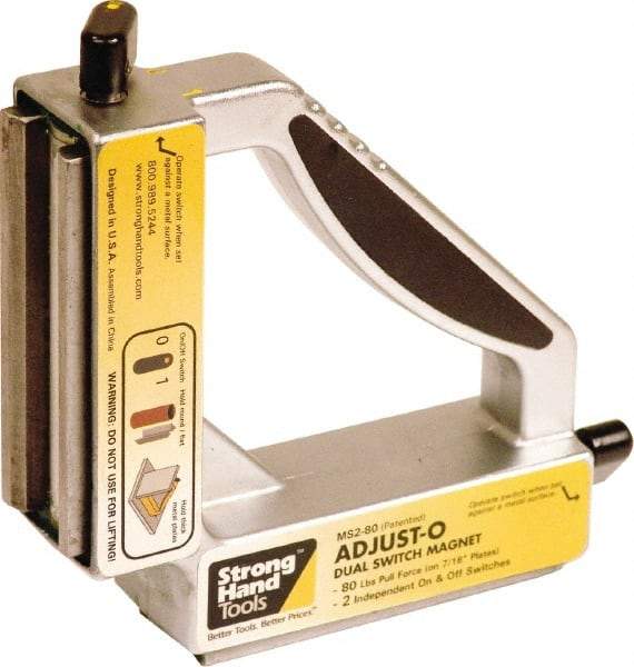 Strong Hand Tools - 6" Wide x 1-1/2" Deep x 6" High Magnetic Welding & Fabrication Square - 80 Lb Average Pull Force - Eagle Tool & Supply