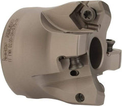 Iscar - 4 Inserts, 1.37" Cutter Diam, 0.08" Max Depth of Cut, Indexable High-Feed Face Mill - 3/4" Arbor Hole Diam, 1-3/4" High, FF FWX-08 Toolholder, H600 WXCU 08 Inserts, Series FF FWX - Eagle Tool & Supply