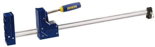 Irwin - 48" Capacity, 3-3/4" Throat Depth Bar Clamp - 1,150 Lb Clamping Pressure, 55" Max Spread - Eagle Tool & Supply