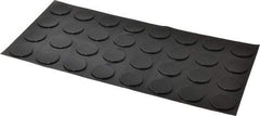 Made in USA - 1.23" Wide x 0.1" High, Self Adhesive Polyurethane Bumpers - Cylindrical - Eagle Tool & Supply