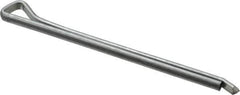 Made in USA - 3/16" Diam x 3" Long Hammerlock Cotter Pin - Grade 2, Zinc-Plated, Steel - Eagle Tool & Supply