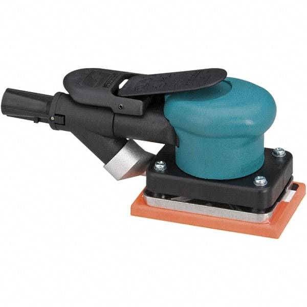 Dynabrade - 10,000 OPM, 13 CFM Air Consumption, Palm Air Orbital Sander - Rectangular Pad, 1/4 NPT Inlet - Eagle Tool & Supply