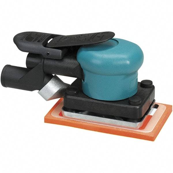 Dynabrade - 10,000 OPM, 13 CFM Air Consumption, Palm Air Orbital Sander - Rectangular Pad, 1/4 NPT Inlet - Eagle Tool & Supply