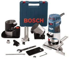 Bosch - Router Kits Router Type: Palm Grip Speed (RPM): 16000-35000 - Eagle Tool & Supply