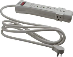 Tripp-Lite - 7 Outlets, 120 Volts, 15 Amps, 7' Cord, Power Outlet Strip - Free Hanging, Keyhole Mount, 5-15P NEMA Configuration, 10.3" Strip, UL1449 3rd Edition - Eagle Tool & Supply