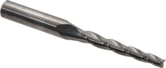 Accupro - 1.5° Taper Angle per Side, 3/16" Small End Diam, 1-3/4" LOC, Solid Carbide 3 Flute Tapered Square End Mill - 3-1/2" OAL, 3/8" Shank Diam, Spiral Flute - Eagle Tool & Supply
