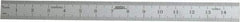 SPI - 150mm Long, 0.5, 1mm Graduation, Flexible Steel Rule - Metric Graduation Style, 1/2" Wide, Silver, Satin Chrome Finish - Eagle Tool & Supply