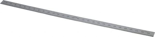SPI - 300mm Long, 0.5, 1mm Graduation, Flexible Steel Rule - Metric Graduation Style, 1/2" Wide, Silver, Satin Chrome Finish - Eagle Tool & Supply