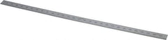 SPI - 300mm Long, 0.5, 1mm Graduation, Flexible Steel Rule - Metric Graduation Style, 1/2" Wide, Silver, Satin Chrome Finish - Eagle Tool & Supply