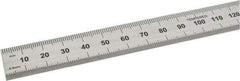 SPI - 450mm Long, 0.5, 1mm Graduation, Flexible Steel Rule - Metric Graduation Style, 3/4" Wide, Silver, Satin Chrome Finish - Eagle Tool & Supply