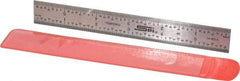 SPI - 6" Long, 1/64, 1/32, 1/16, 1/8" Graduation, Rigid Steel Rule - 4R Graduation Style, 3/4" Wide, Silver - Eagle Tool & Supply