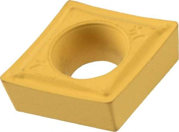 Iscar - CCMT3-1 SM Grade IC9150 Carbide Turning Insert - TiCN/Al2O3/TiN Finish, 80° Diamond, 3/8" Inscr Circle, 5/32" Thick, 1/64" Corner Radius - Eagle Tool & Supply