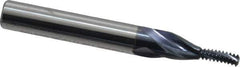 Accupro - #8-32 UNC, 0.115" Cutting Diam, 3 Flutes, Solid Carbide Helical Flute Thread Mill - Internal Thread, 5/16" LOC, 2" OAL, 1/4" Shank Diam - Eagle Tool & Supply